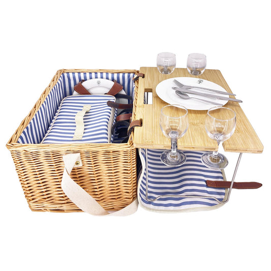 Cesta picnic Saint-Malo con mesa - 4 personas