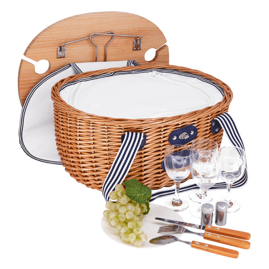 Cesta de picnic de mimbre Belle-Île - 4 personas