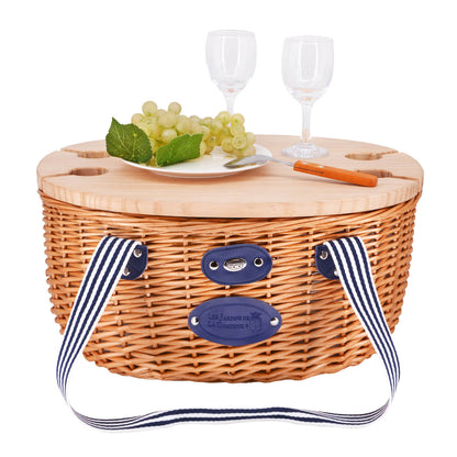 Cesta de picnic de mimbre Belle-Île - 4 personas