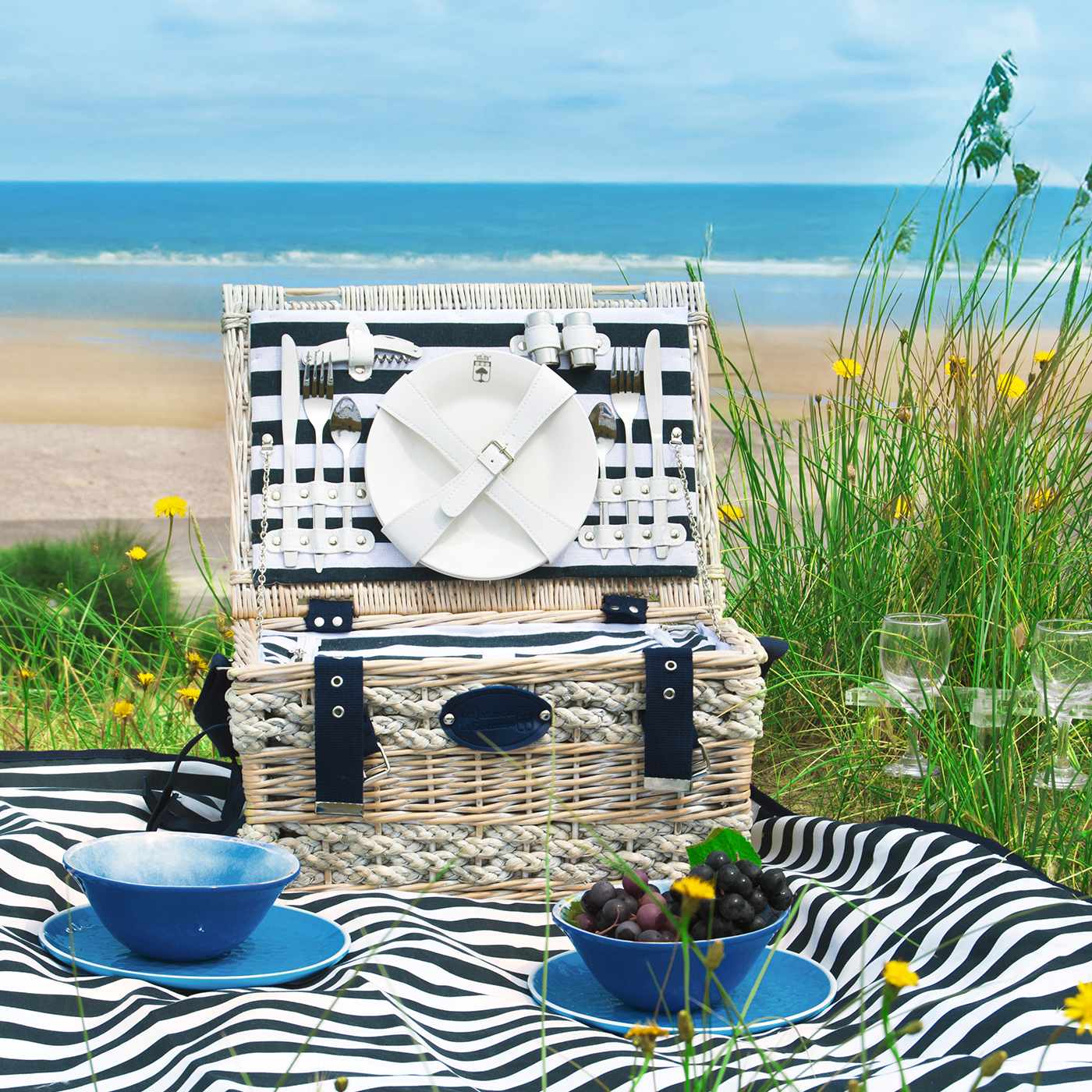 Cesta picnic Marine - 2 personas