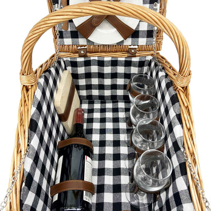 Cesta picnic de mimbre Montaigne - 4 personas