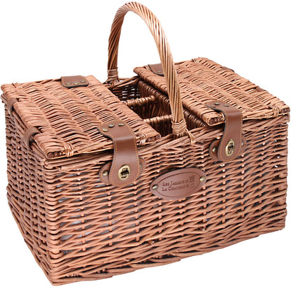 Cesta picnic Saint-Germain vichy azul - 4 personas