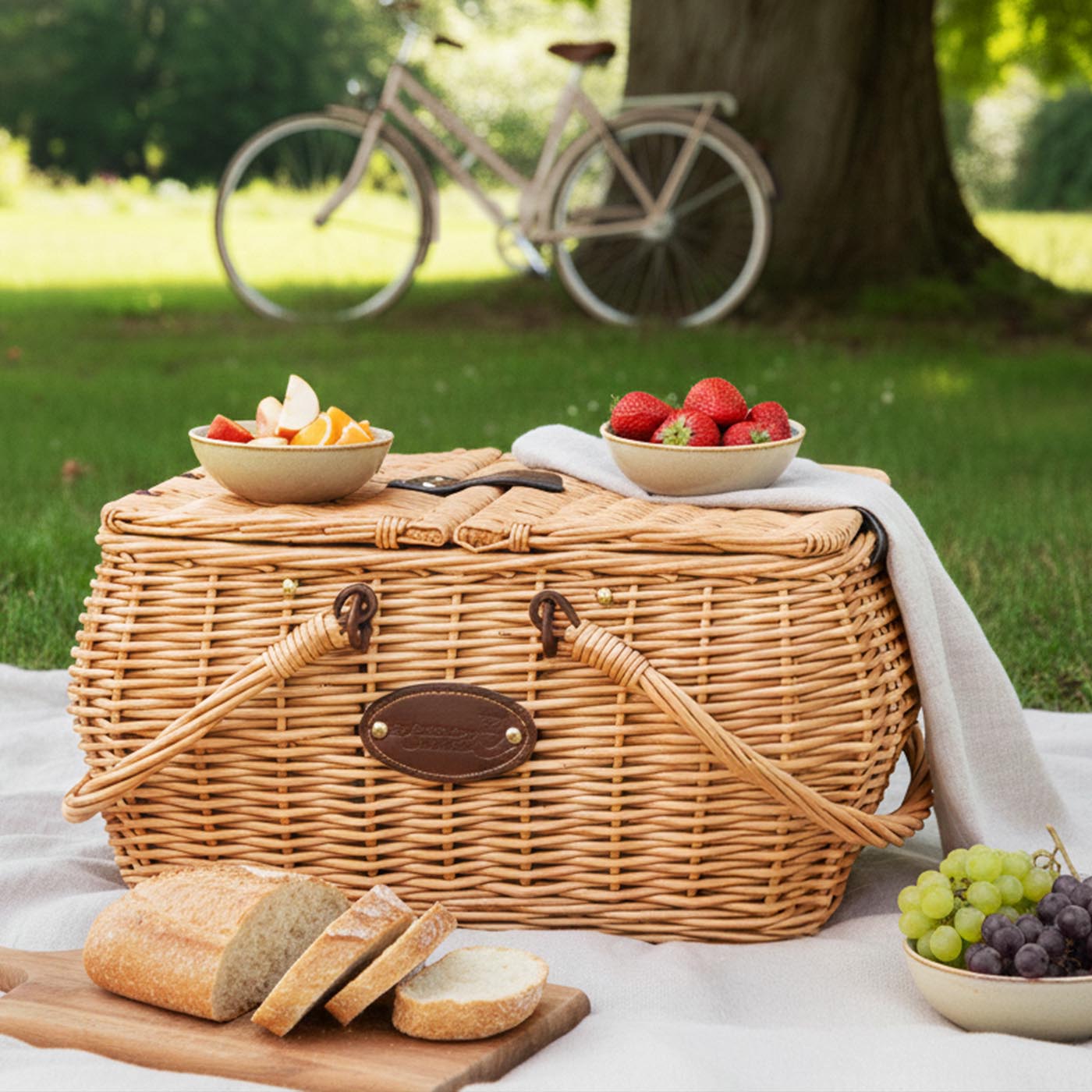 Cesta de picnic Giverny amarillo - 2 personas