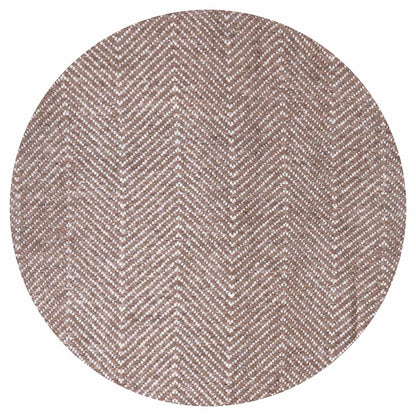 Manta de lana esmaltada marrón y marfil - grande diseño de espiguilla - 130 x 200 cm