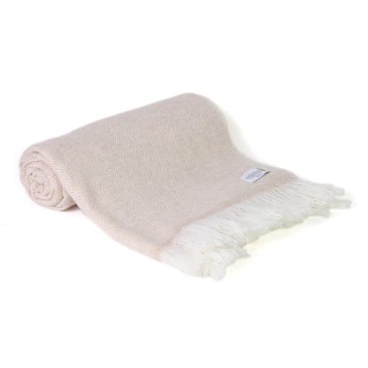 Manta ligera de cachemir y lana con estampado Diamante : Camel - 130 x 230 cm