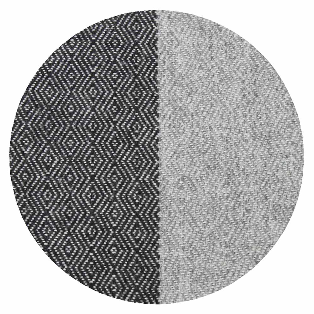 Manta ligera de cachemir y lana con estampado Diamante : Bandas Grises - 130 x 230 cm