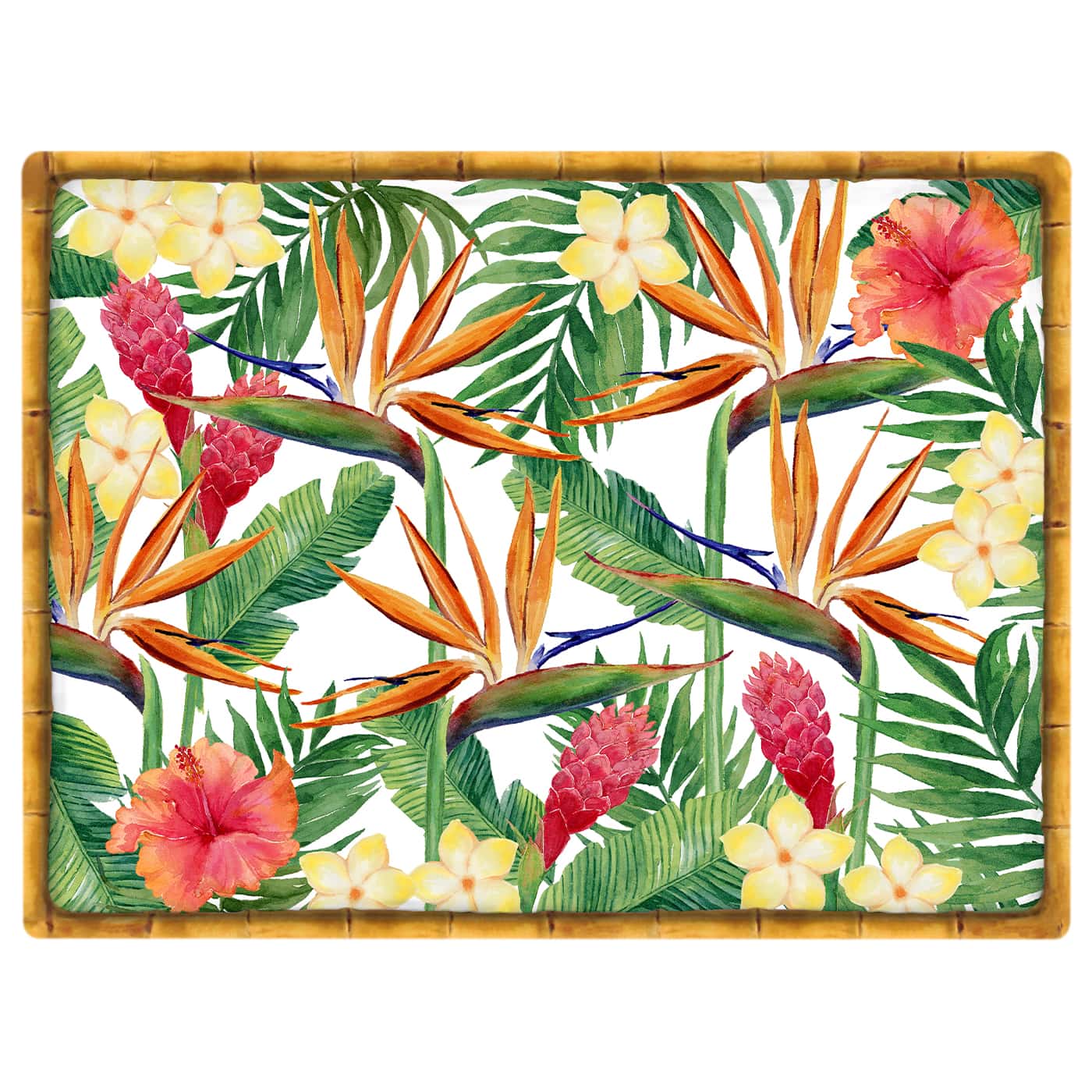 Mantel individual (40 x 30 cm) set de 6 - tema Flores Exóticas