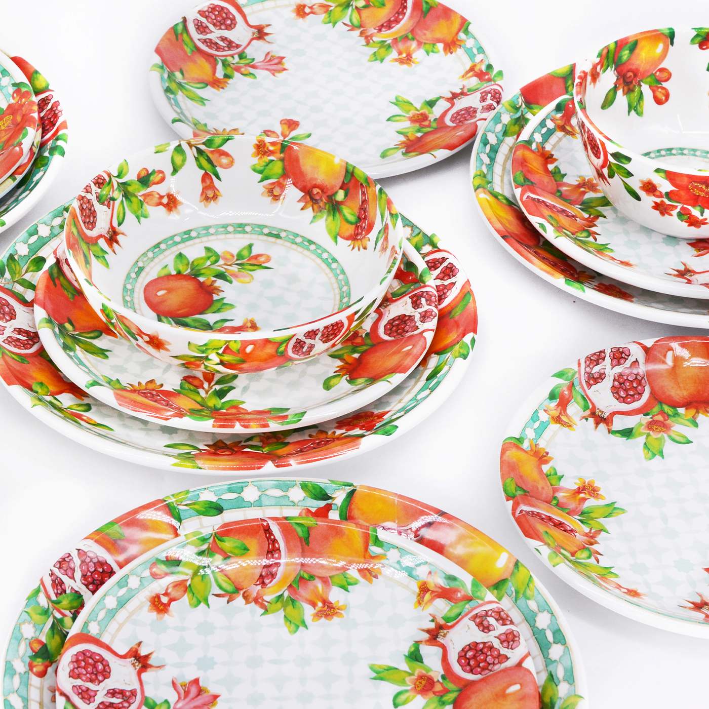 Cubiertos para ensalada en melamina granada - 33 cm