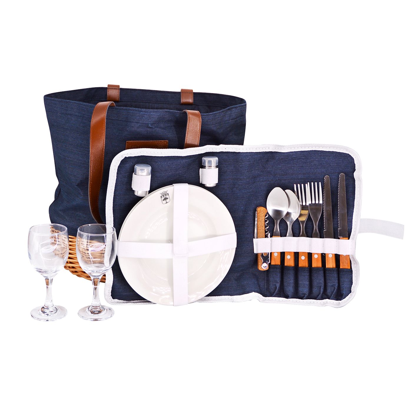 Bolsa de picnic Azur azul - 2 personas