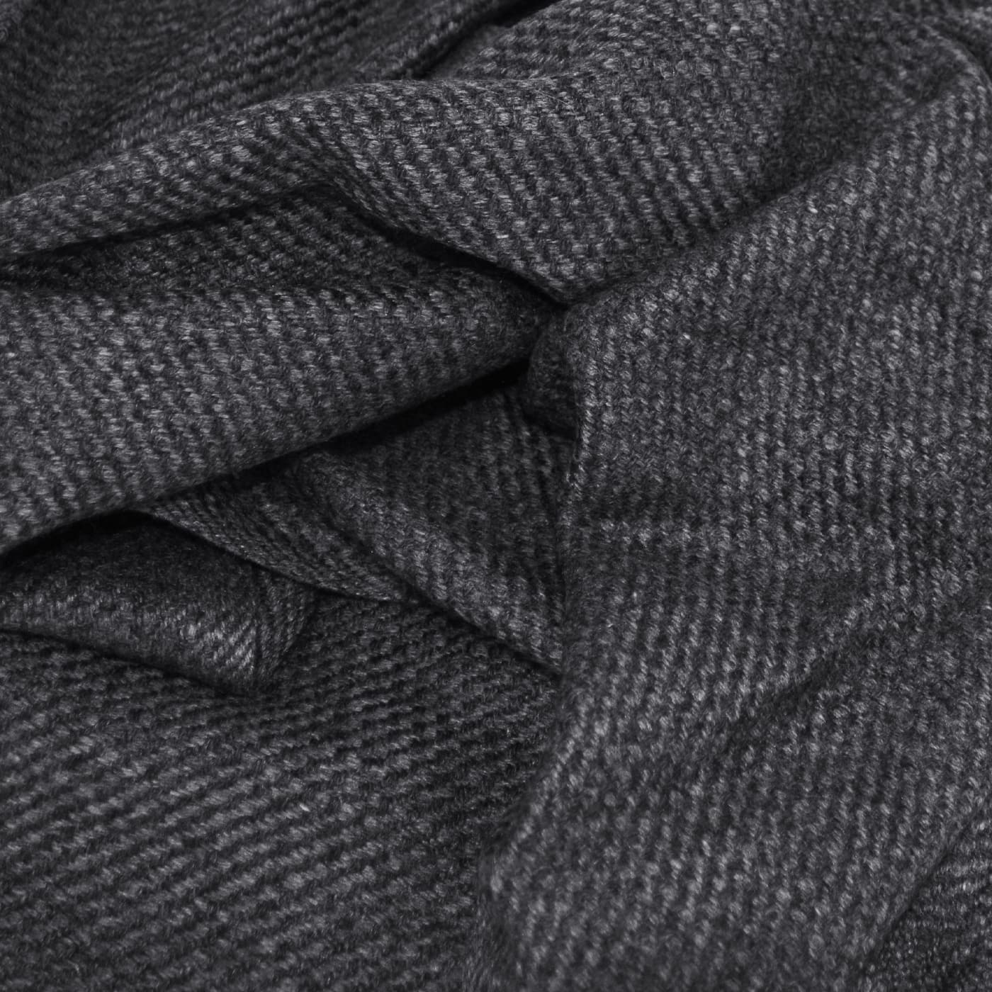 Bufanda de Cachemira y Lana para Hombre y Mujer 40 x 190 cm - Gris Carbón / Gris Ratón